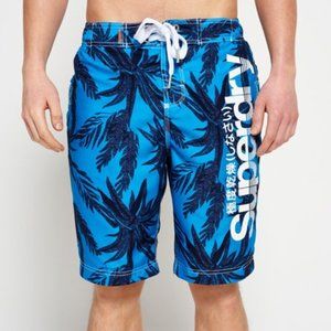 Superdry Boardshort - Voltage Blue Banana Leaf